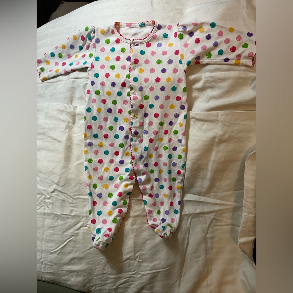 Kissy Kissy Multicolor Polka Dot Footie